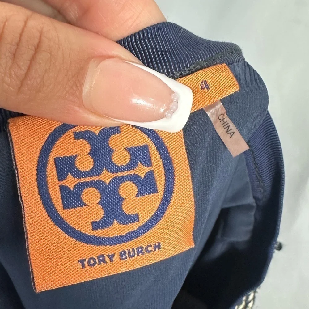 Tory Burch navy tweed pencil skirt size 4